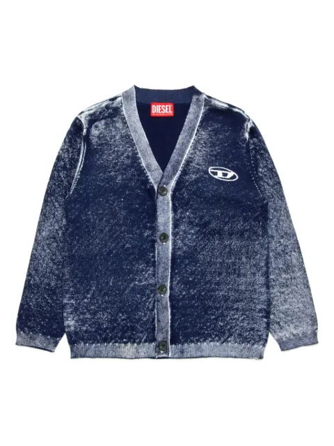 Diesel Kids cárdigan con logo estampado