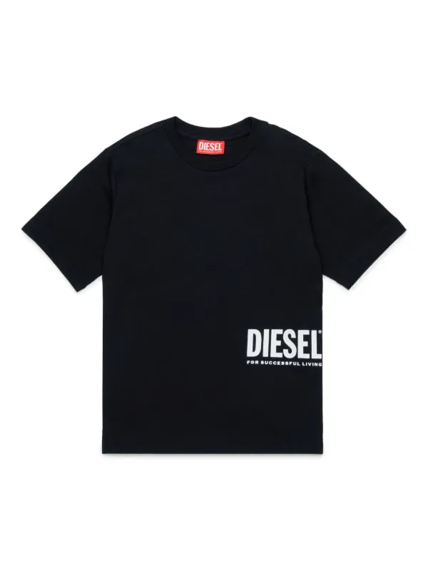 Tシャツ・カットソー DIESEL Black stretch cotton blend S-Sun-Plain shirt Diesel S-Sun-Plain Shirt | Black | FARFETCH