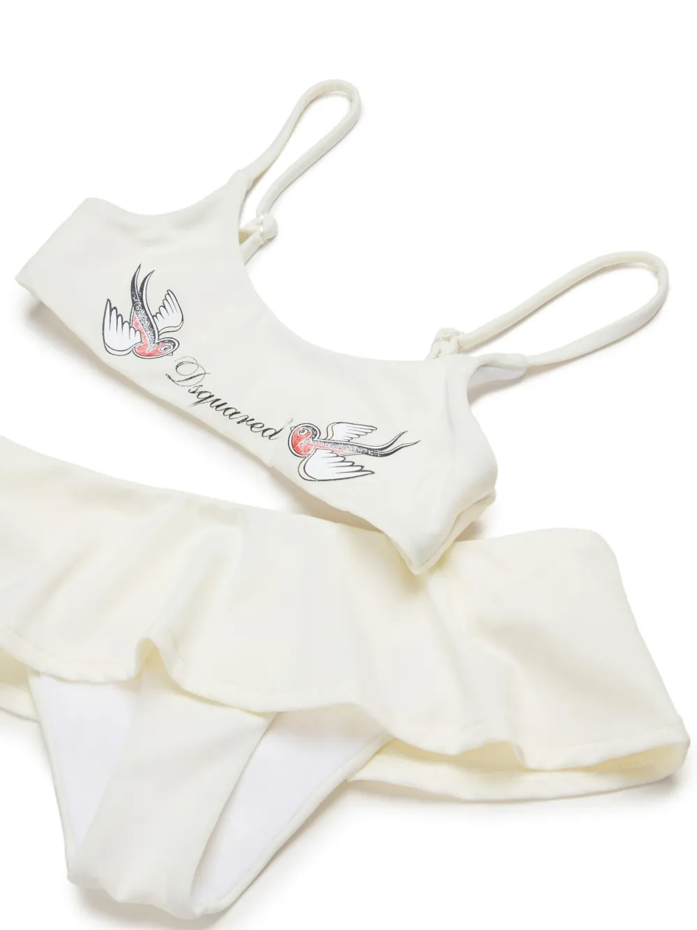 DSQUARED2 KIDS Bikinitop met borduurwerk Wit