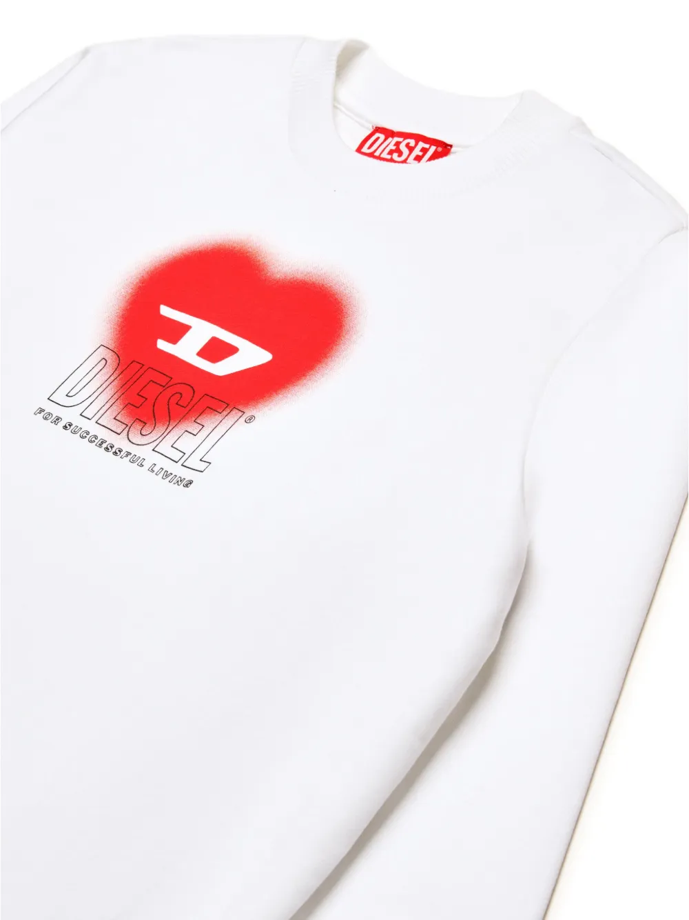 Diesel Kids Sweater met print Wit