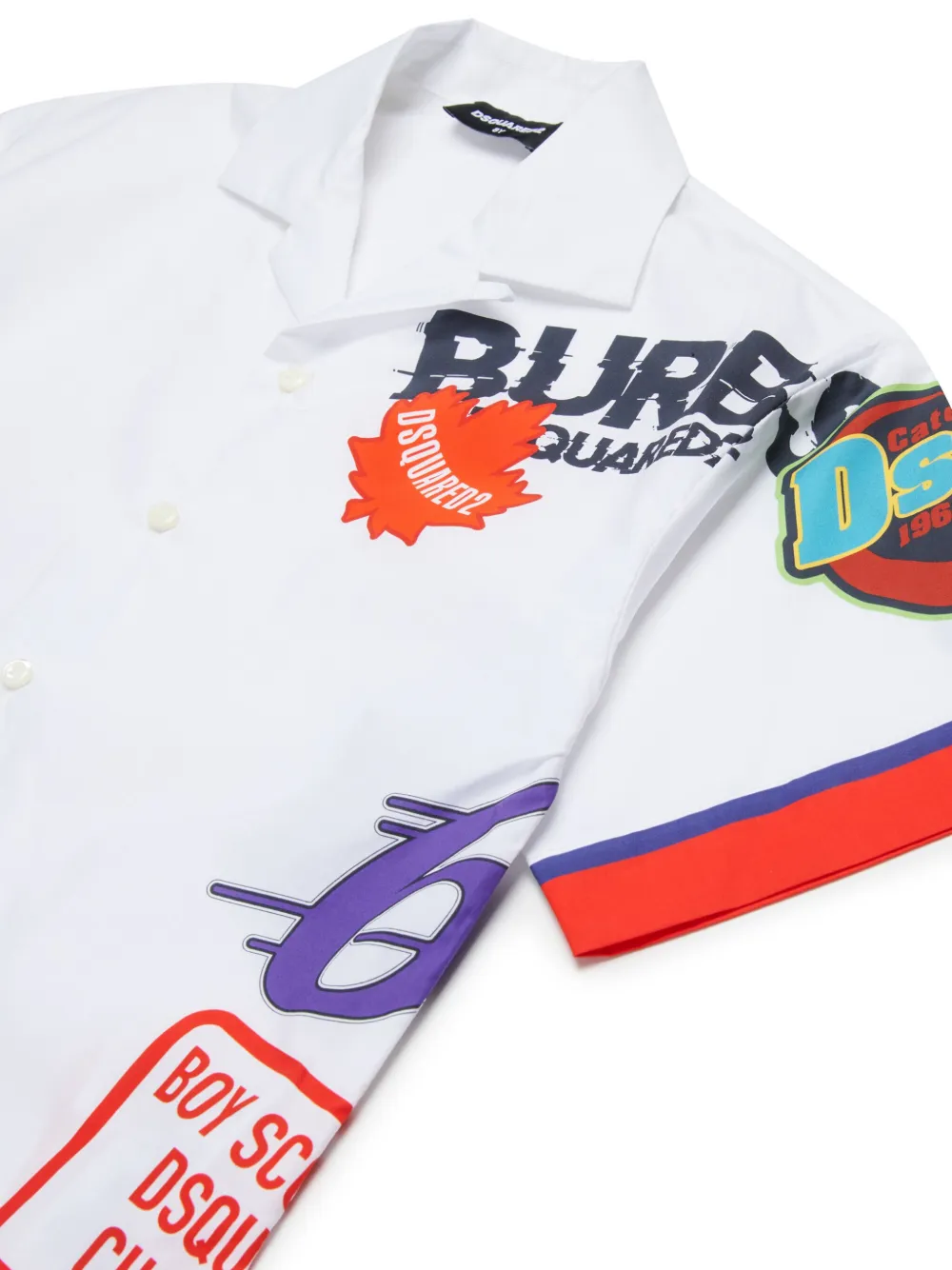 DSQUARED2 KIDS Poloshirt met logoprint Wit