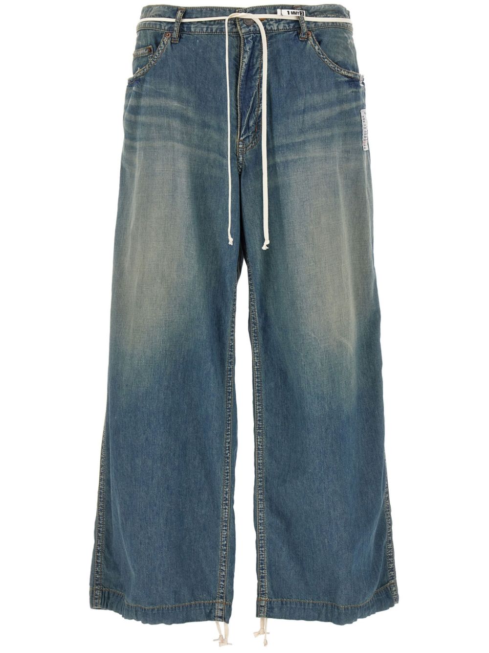 drawstring-waist jeans