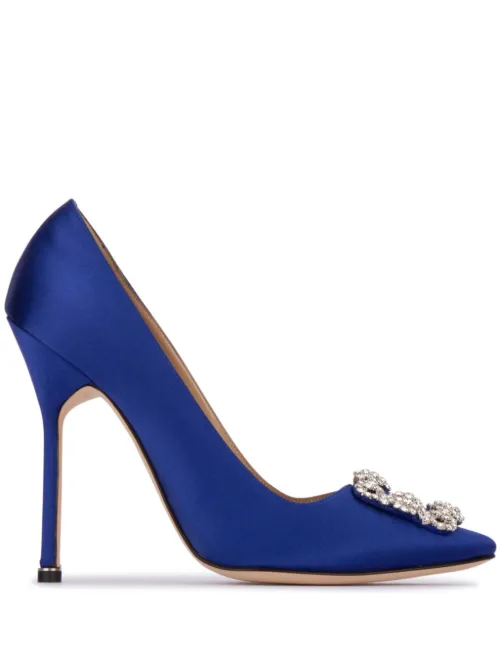 Escarpins en cuir 105 mm - Manolo Blahnik - Modalova