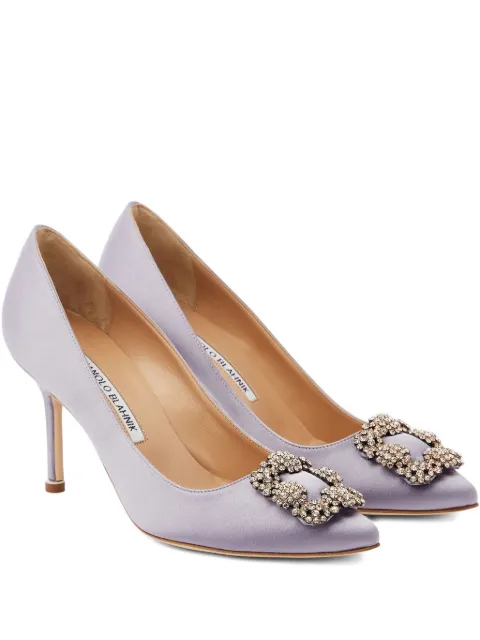 Manolo Blahnik 70mm crystal-embellished heeled pumps