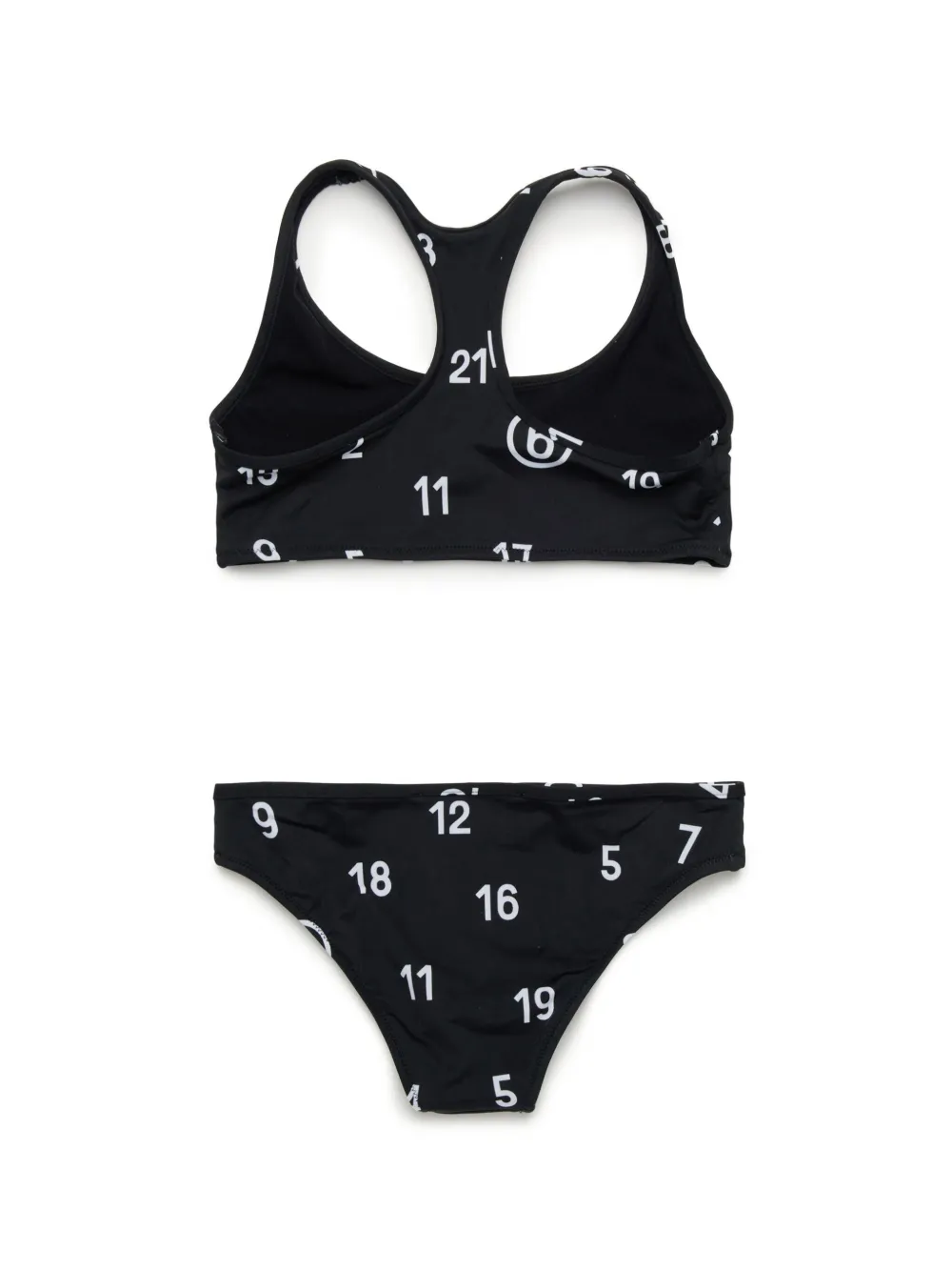 MM6 Maison Margiela Kids Bikini met logoprint - Zwart