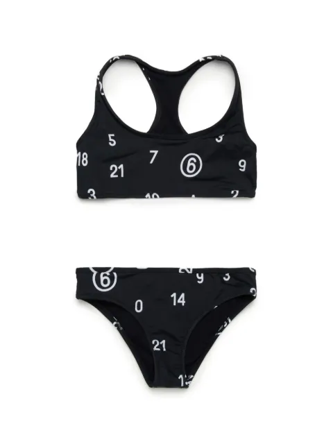 MM6 Maison Margiela Kids logo-print bikini