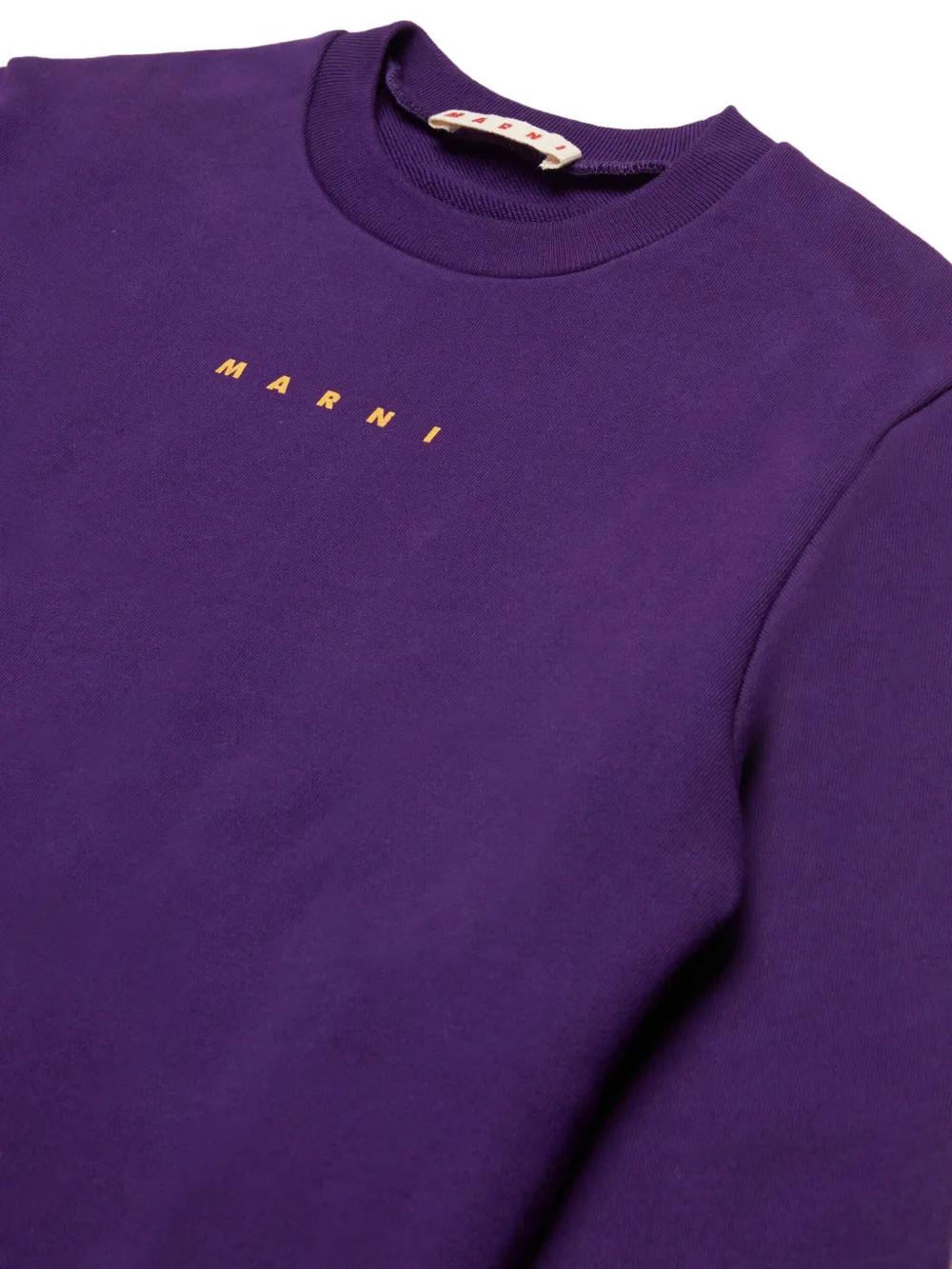 Marni Kids Sweater met logoprint Paars