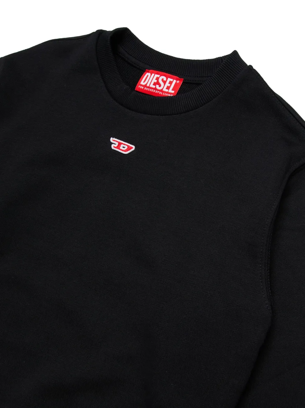 Diesel Kids Sweater met logopatch Zwart