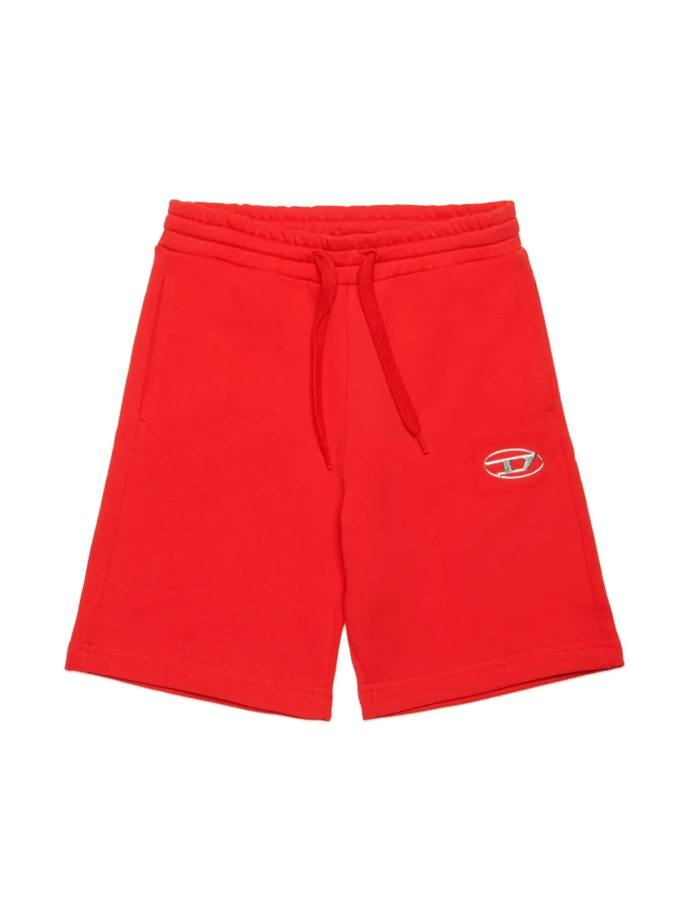 Diesel Kids Shorts met D-plakkaat Rood