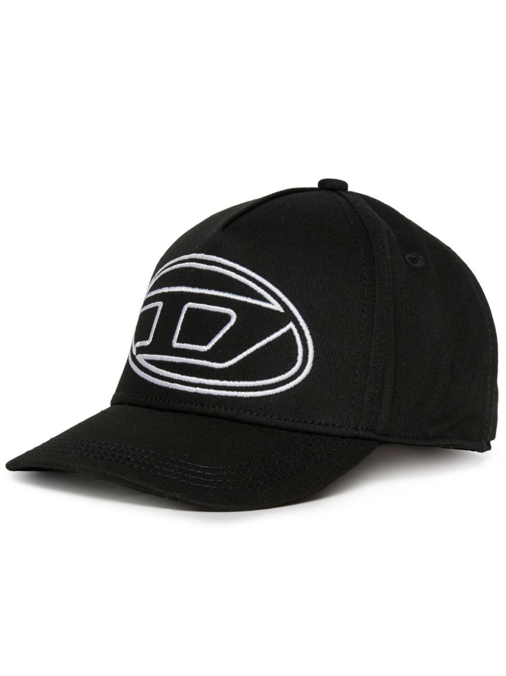 Diesel Kids logo-embroidered cap - Black