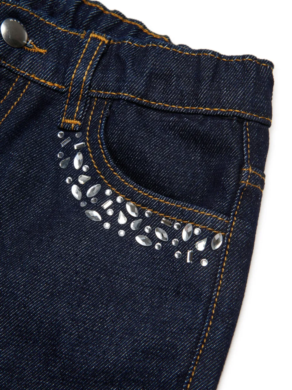 Marni Kids Jeans verfraaid met stras Blauw