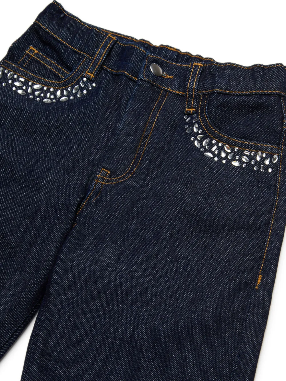 Marni Kids Jeans verfraaid met stras Blauw
