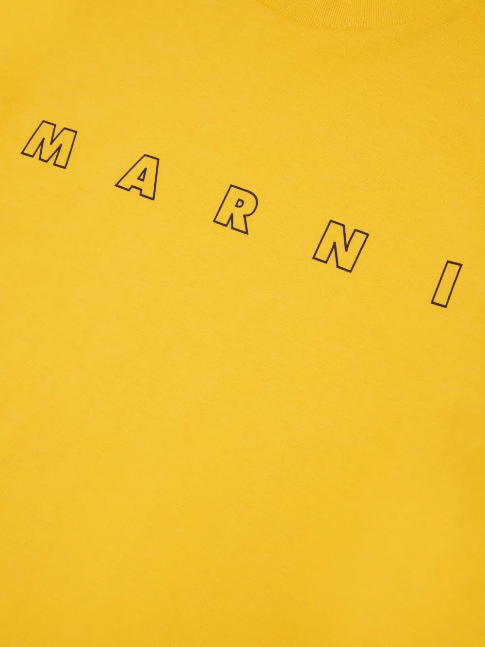Marni Kids T-shirt met logoprint Geel
