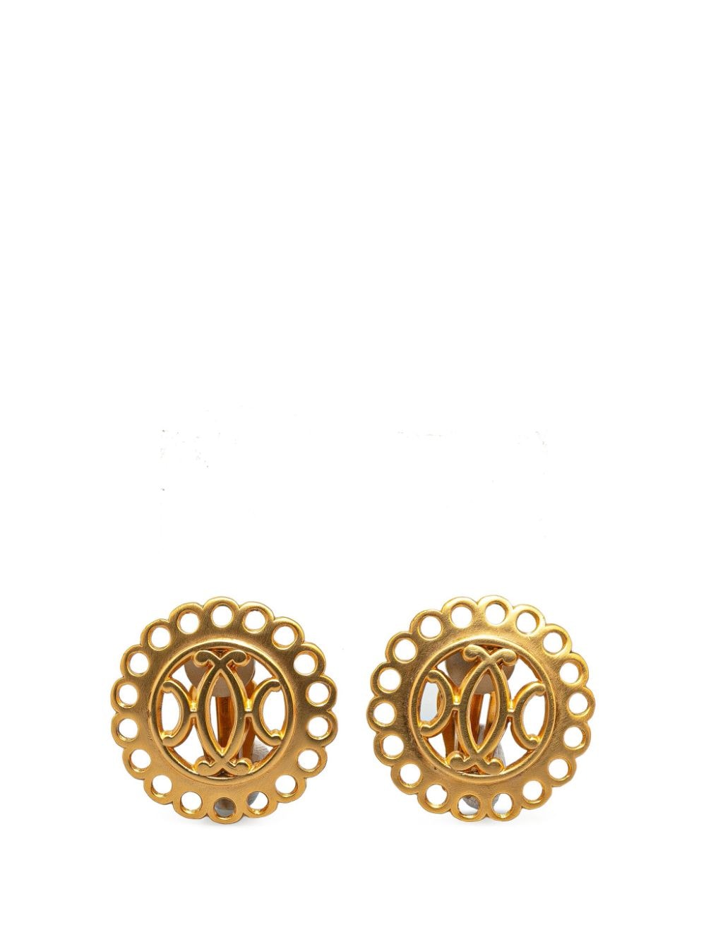 20th Century Gold Plated Bijouterie Fantaisie Clip on costume earrings