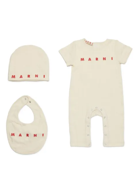 Marni Kids logo-print babygrow set