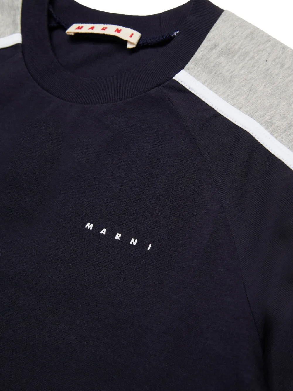 Marni Kids T-shirt met logoprint Blauw