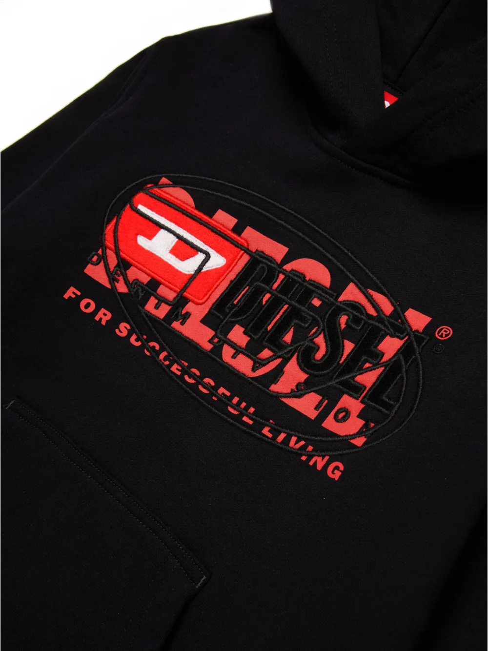 Diesel Kids Sbaxthood Over hoodie Zwart