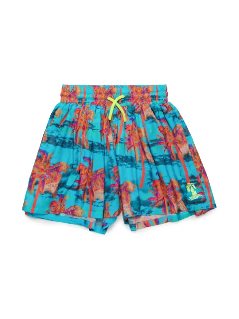 Diesel Kids palm tree-print swim shorts