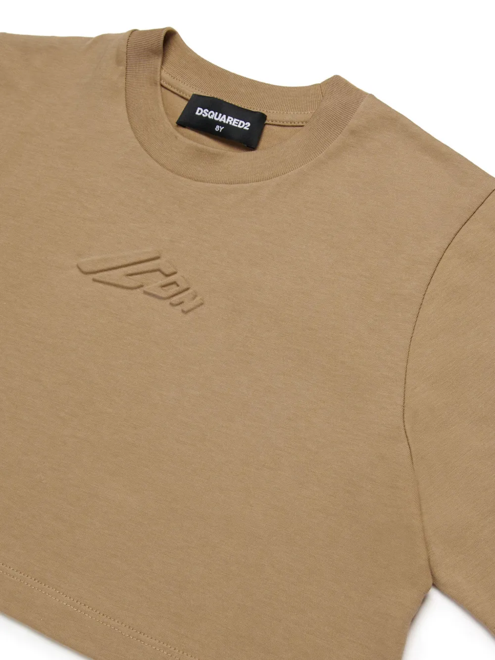 DSQUARED2 KIDS T-shirt met logo-reliëf Bruin