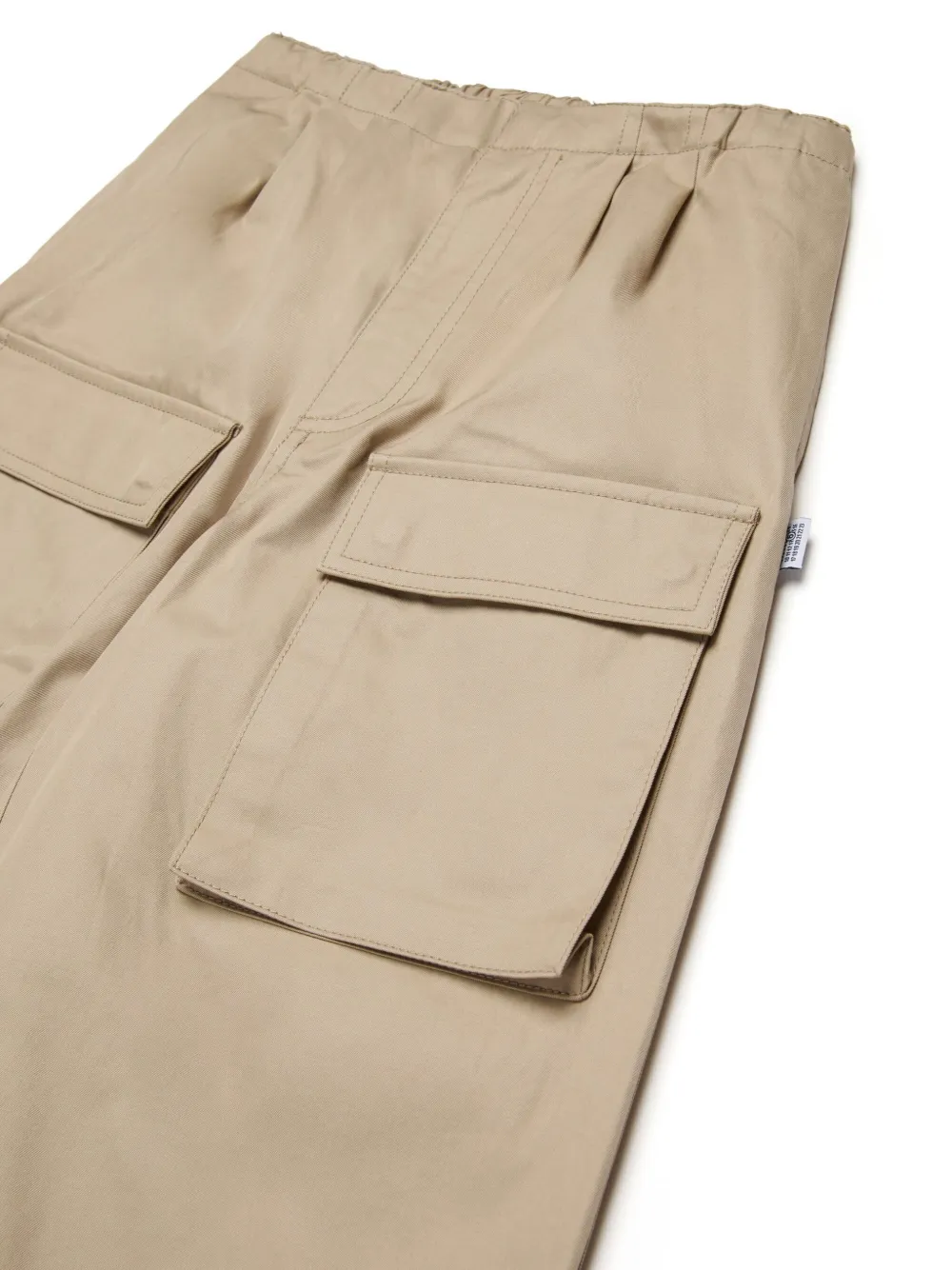 MM6 Maison Margiela Kids Broek met wijde pijpen Beige