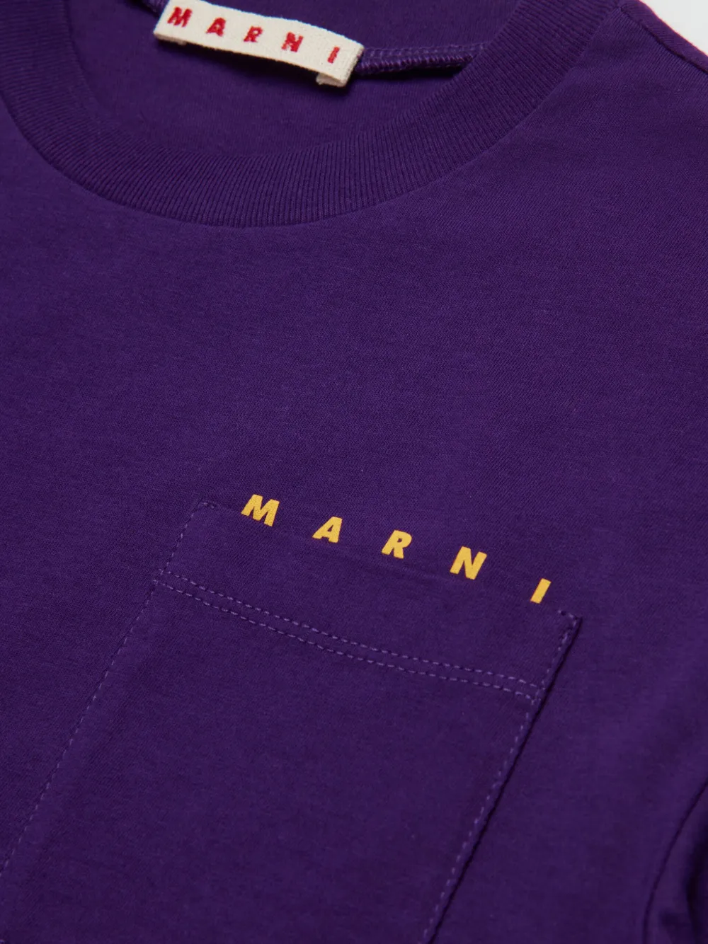 Marni Kids T-shirt met logoprint Paars