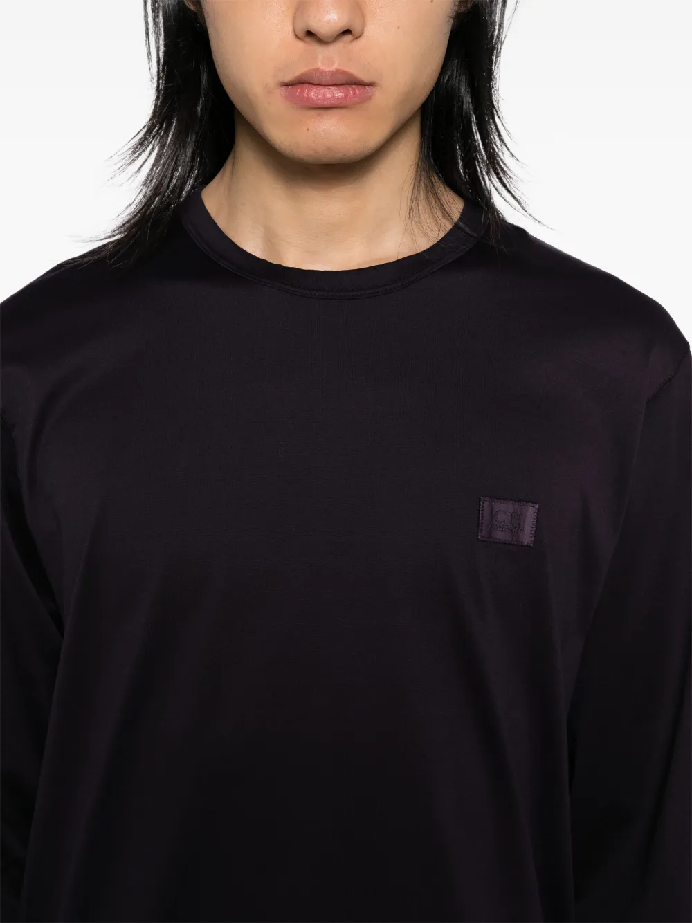 Shop C.p. Company Logo-patch T-shirt In Purple
