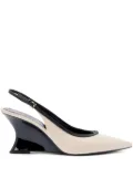 Tory Burch 75mm Double T pumps - Neutrals