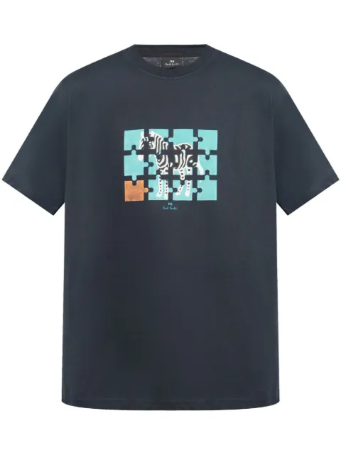 PS Paul Smith playera con estampado Zebra Jigsaw