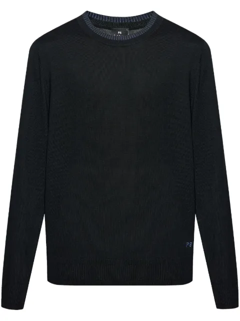 PS Paul Smith suéter de lana merino con cuello en contraste