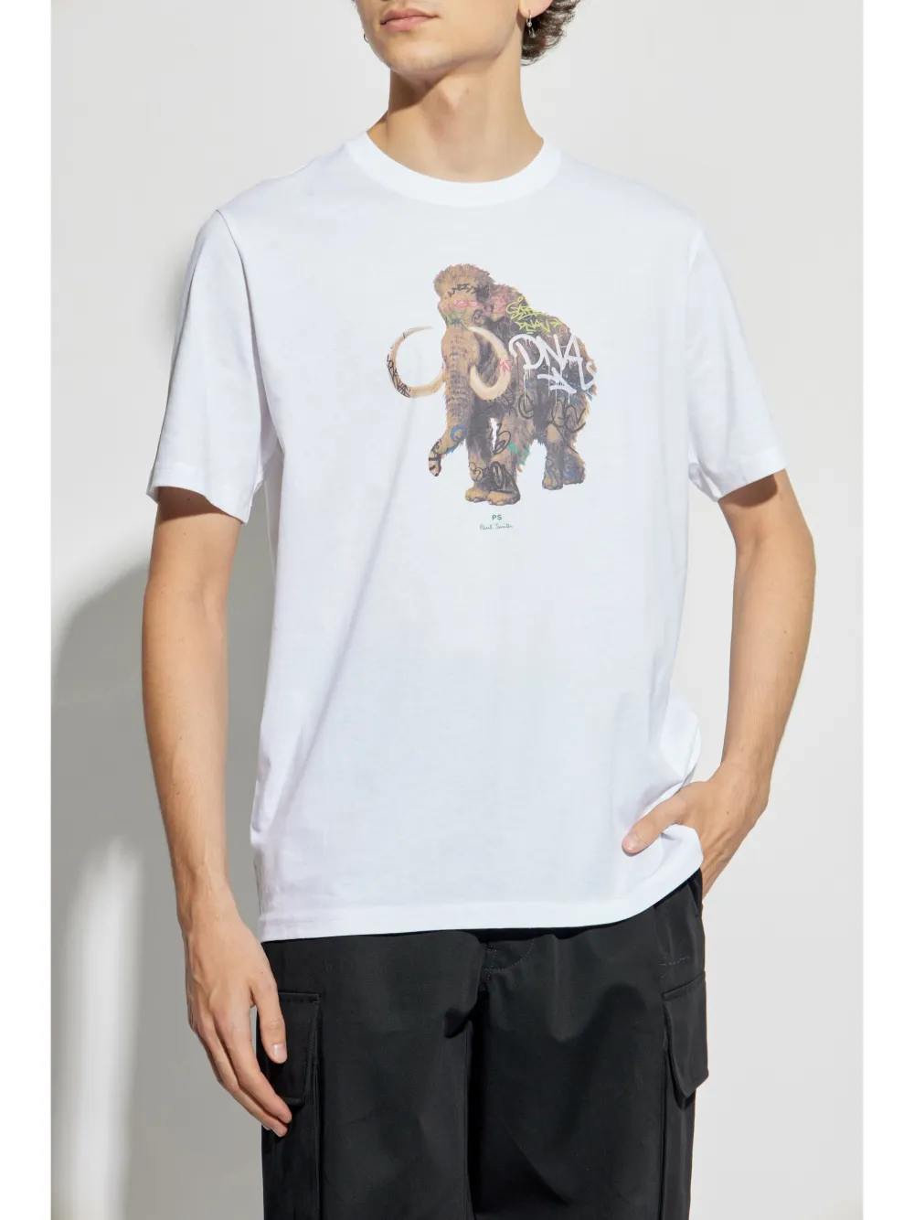 Shop Ps By Paul Smith Graffiti Mammoth T-shirt In White