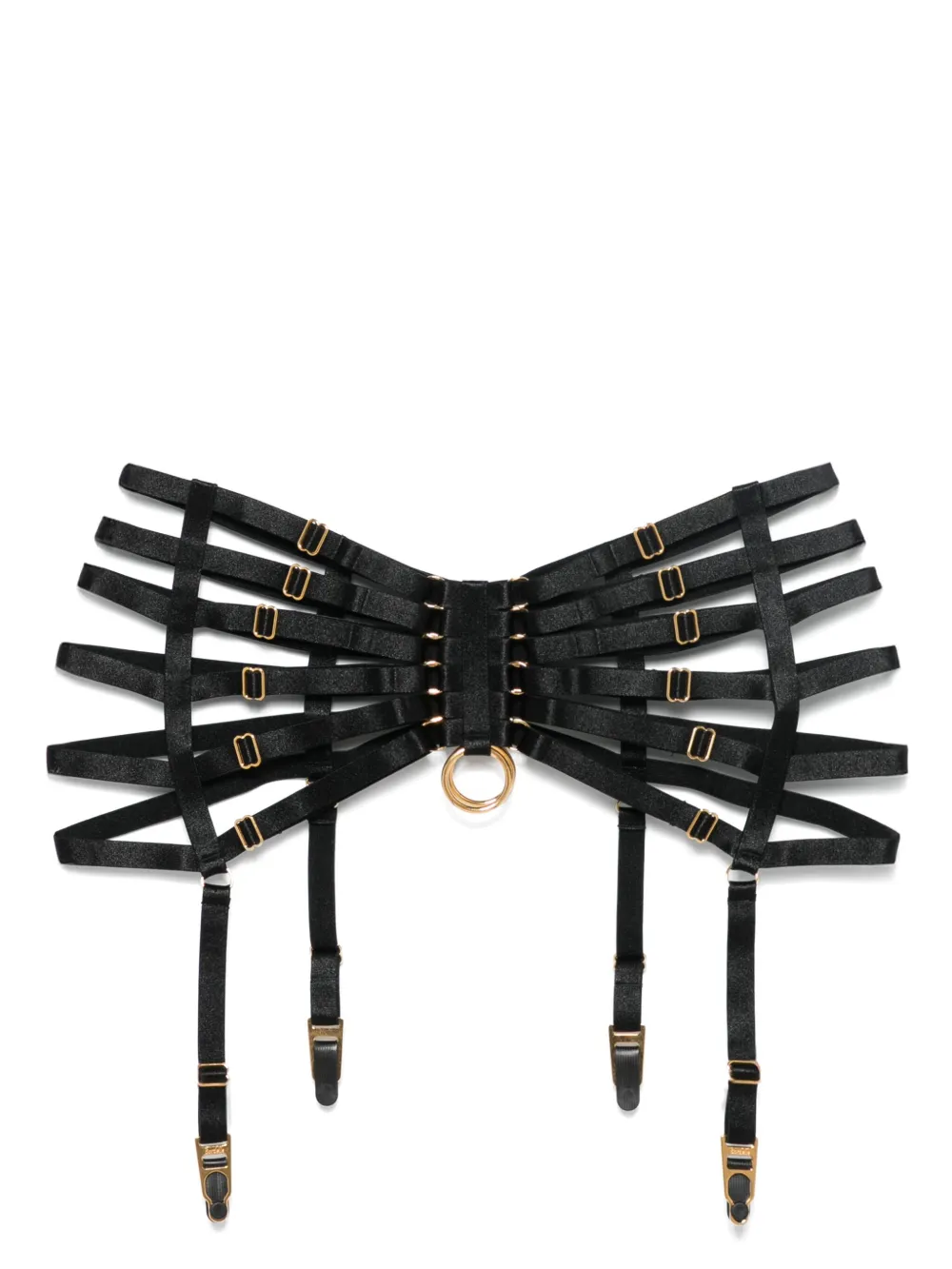 Bordelle Ring-detail Suspender In Black