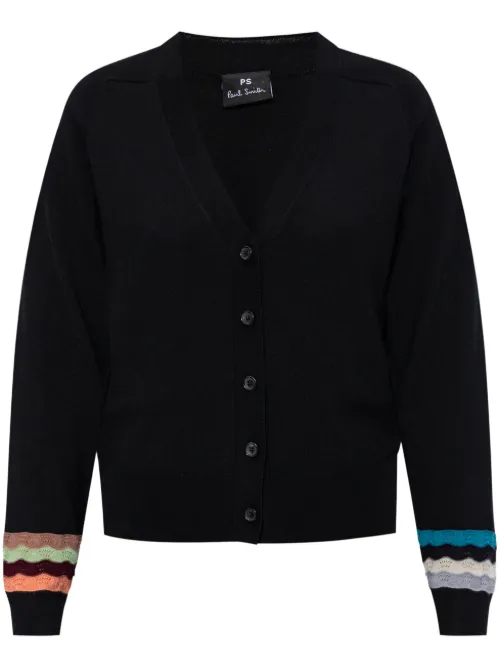 Cardigan à poignets rayés - PS Paul Smith - Modalova