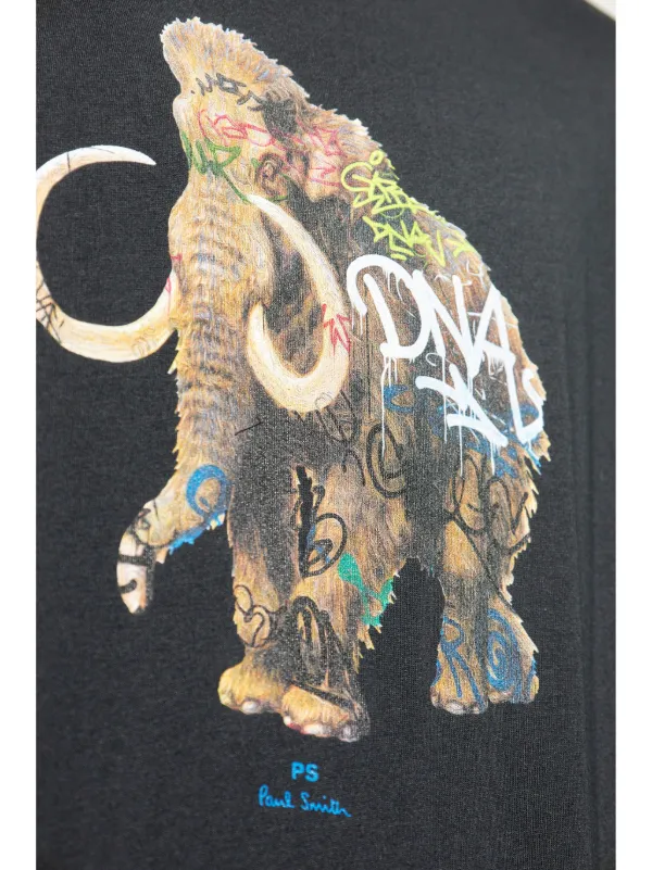 PS Paul Smith Graffiti Mammoth-print T-shirt | Black