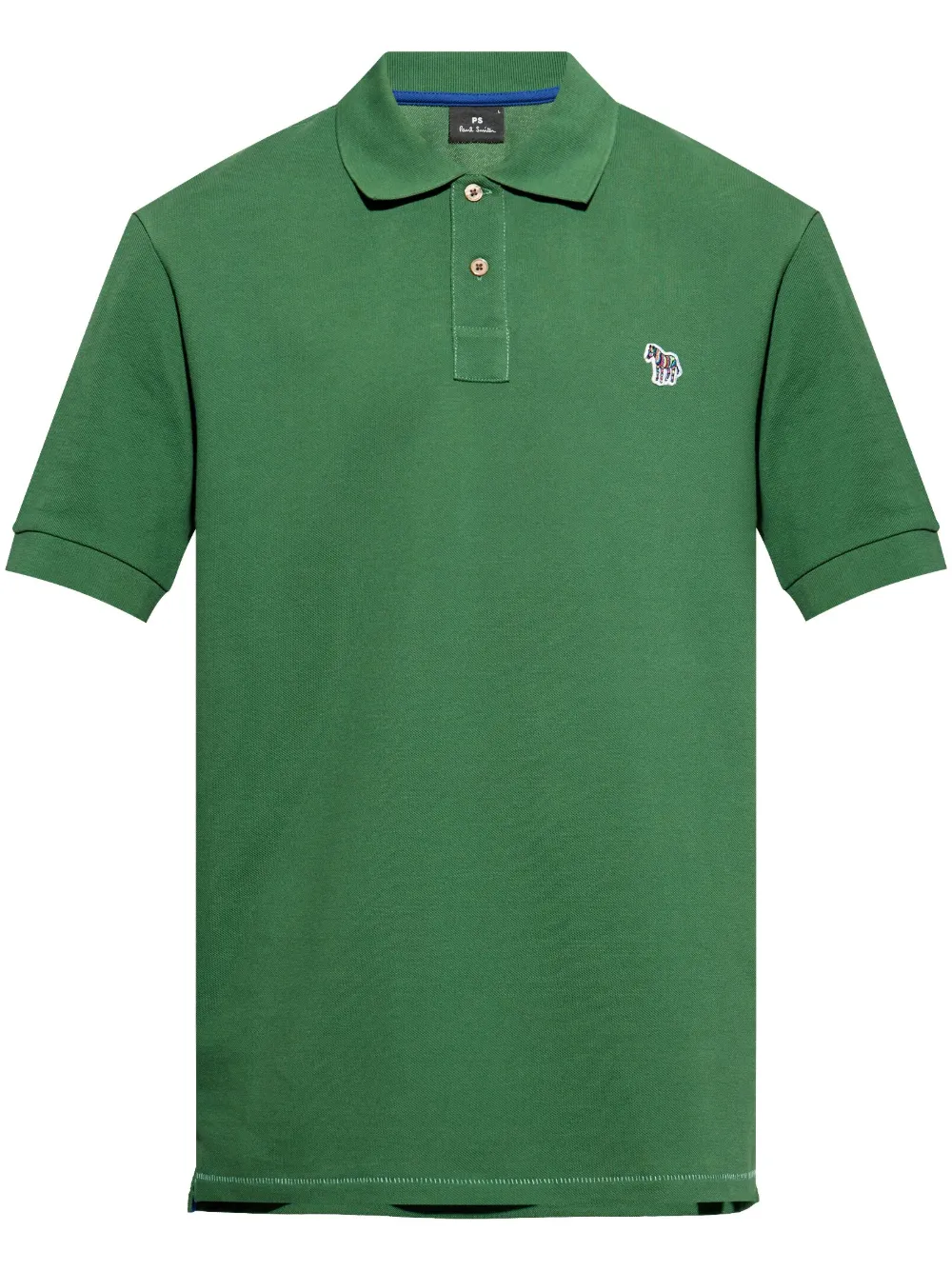 Zebra-motif organic cotton polo shirt