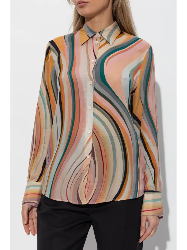 PS Paul Smith Swirl-print Shirt | Orange | FARFETCH