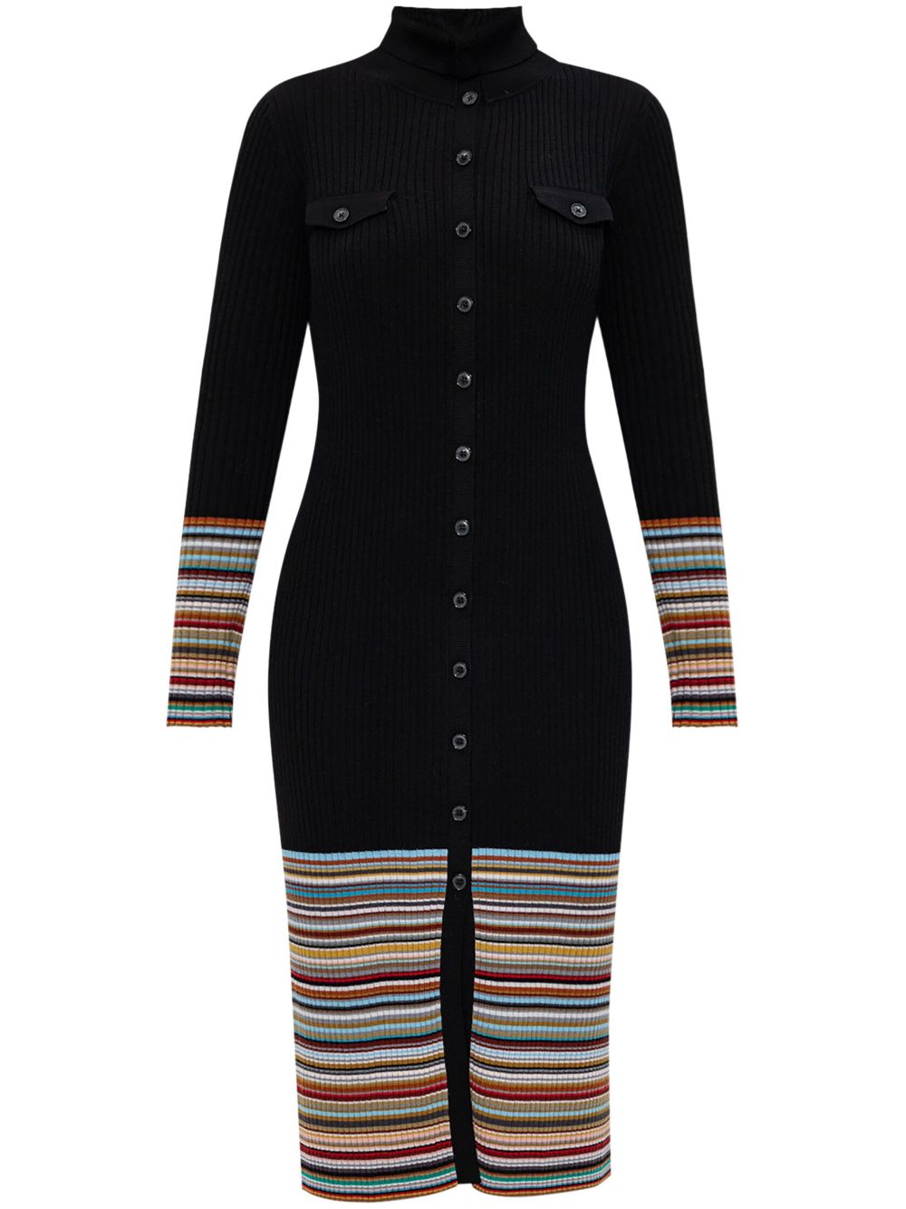 Paul Smith striped midi dress - Black