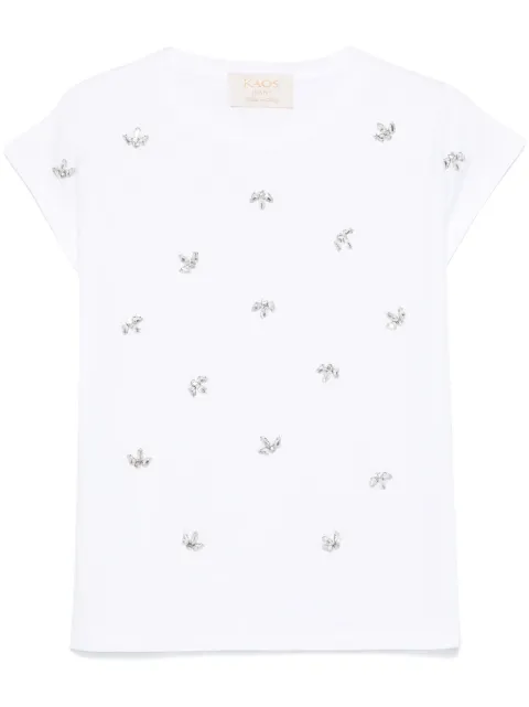 kaos crystal-embellished T-shirt
