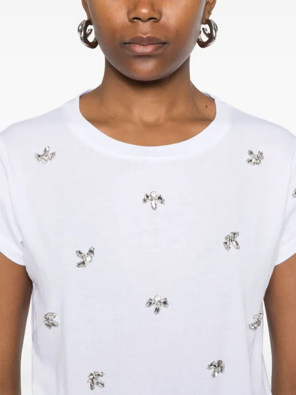 Kaos crystal-embellished T-shirt | White | FARFETCH