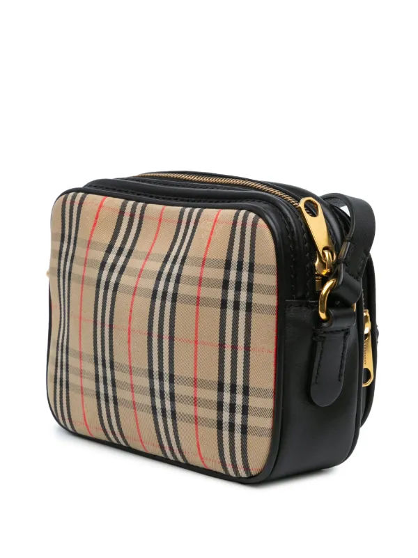 Vintage check link crossbody camera bag hotsell