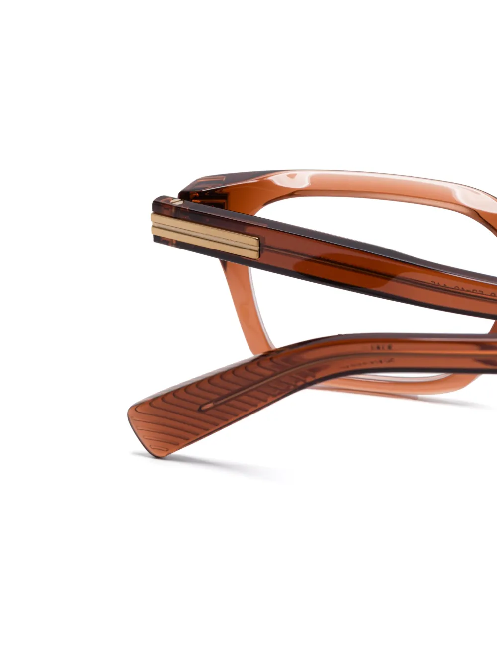 Zegna Bril met vierkant montuur Bruin