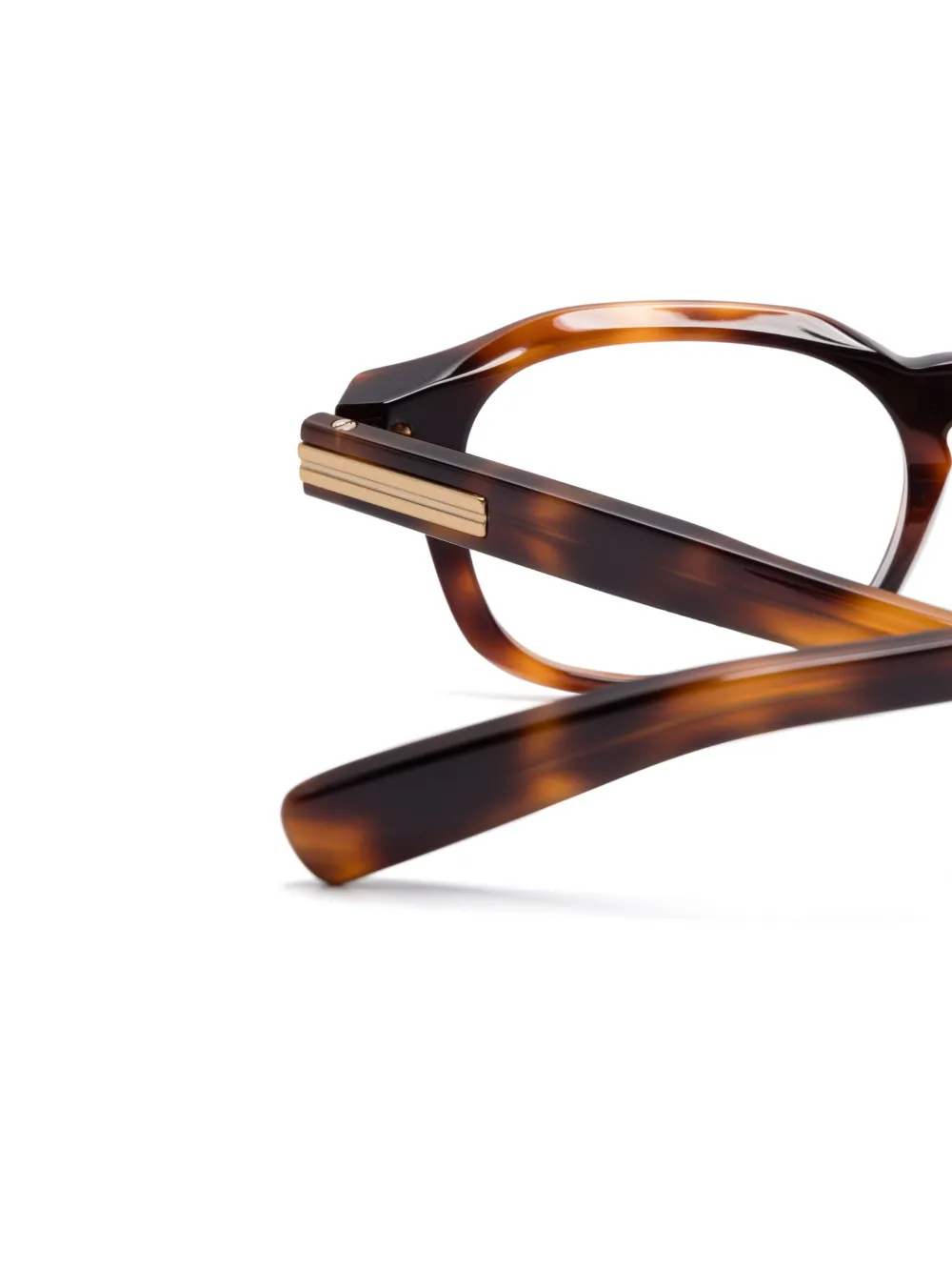 Zegna Bril met schildpadschild design Bruin