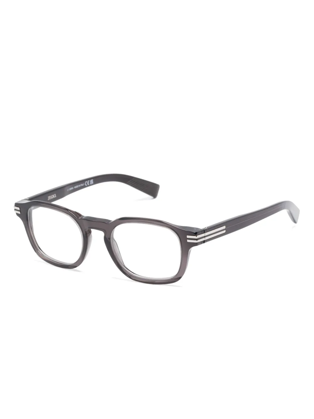 Zegna Bril met vierkant montuur - Grijs