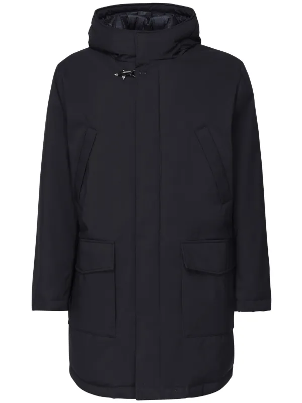 Fay／ダウンコート Fay フーデッド パデッドコート | ブルー | FARFETCH JP