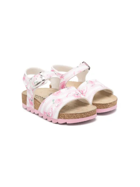 Monnalisa rose-print sandals 