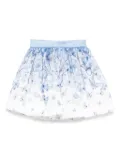 Monnalisa butterfly-print tutu - Blue