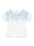 Monnalisa butterfly-print T-shirt - White