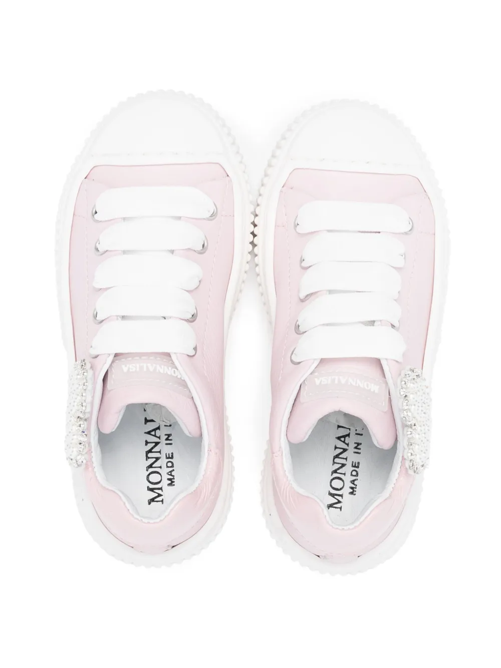 Monnalisa heart-patch sneakers Pink