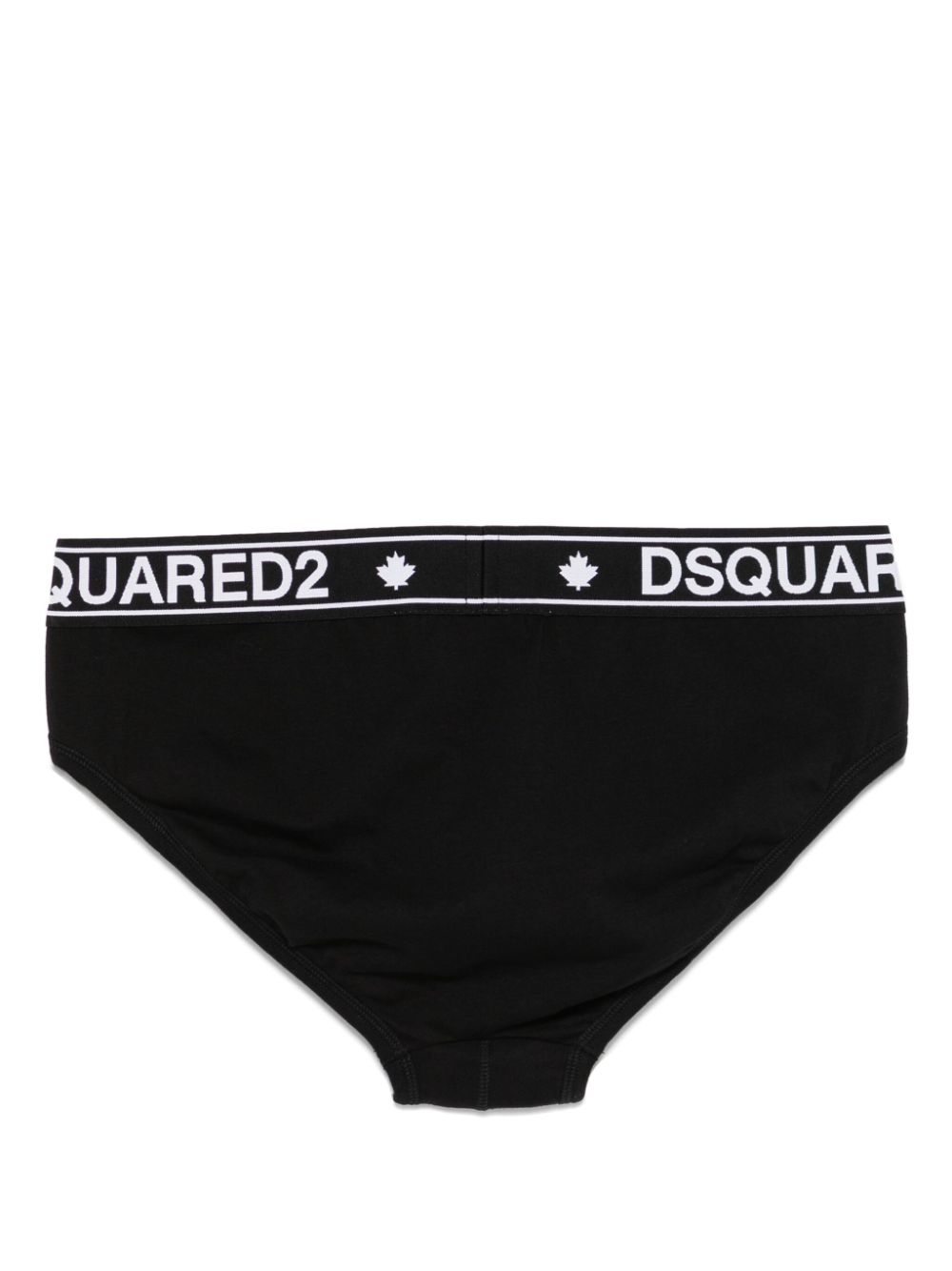 DSQUARED2 Slip met esdoornbladprint - Zwart