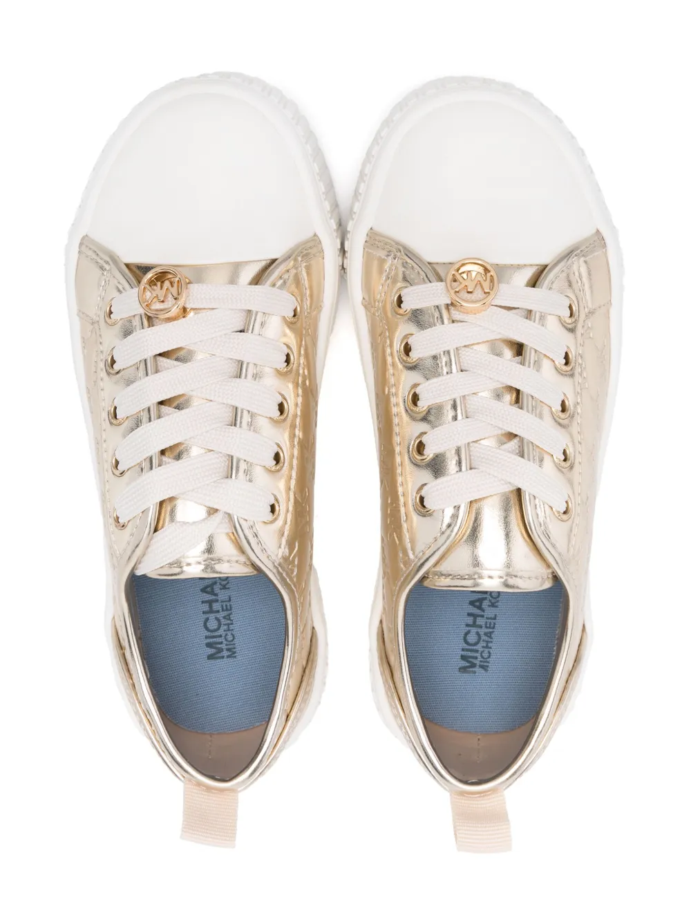 Michael Kors Kids Sneakers met logo-reliëf Goud