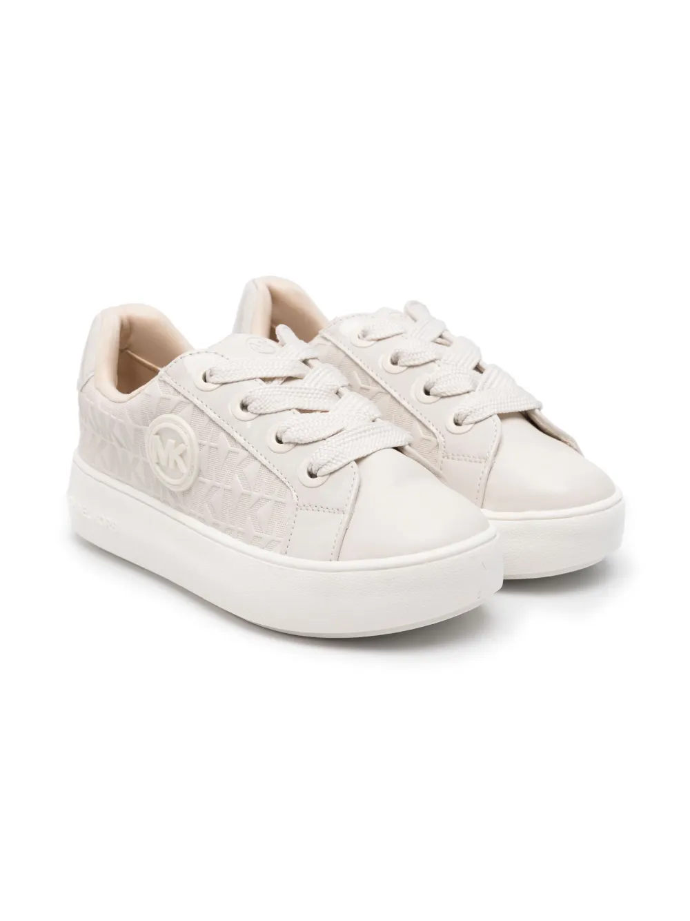 Michael Kors Kids Sneakers met logo-reliëf Wit